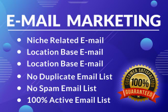 scrape niche targeted email list or country email list