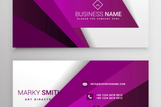 do business card or stationary with 2 concepts in 24 hr and print ready