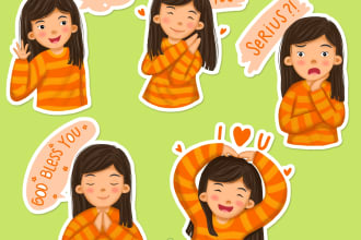 create customize cute sticker for any purpose