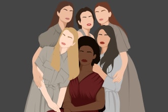 draw minimalist vector graphic portrait from your photo