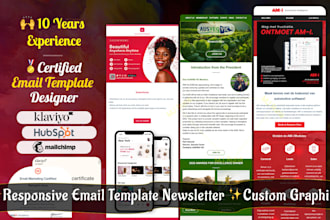 design klaviyo email template newsletter, hubspot mailchimp email template