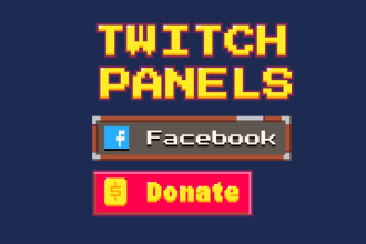 design pixel 8 bit custom panel for your twitch