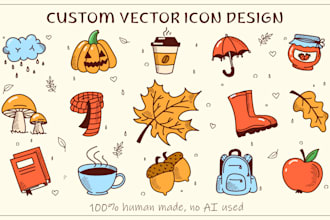 design custom vector icons for web and apps