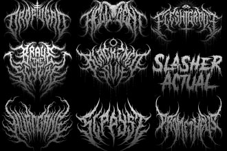 draw an extreme ,brutal or death metal logo for you