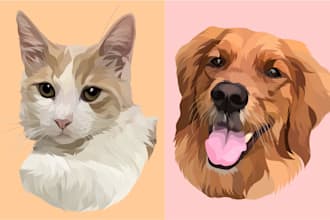 draw your pet as vector art