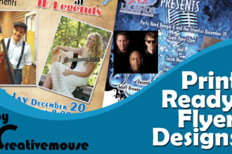 design creative print ready flyers for you