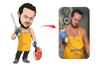 make big head caricature from you