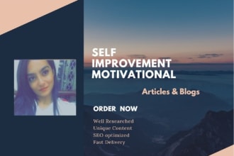 write self development and motivational articles