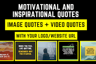 design motivational inspirational image quotes with your logo