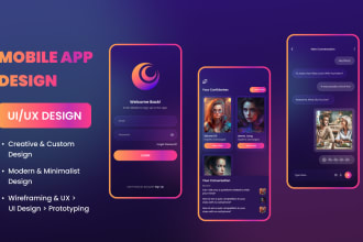 design  modern UI UX design for mobile app ui and prototyping