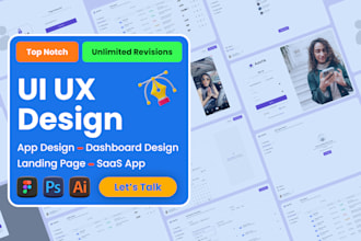 design  modern UI UX design for mobile app ui and prototyping