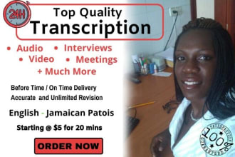 provide high quality transcription of audio and video files
