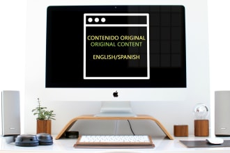 write english or spanish content seo