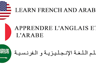 teach you english, french or arabic online