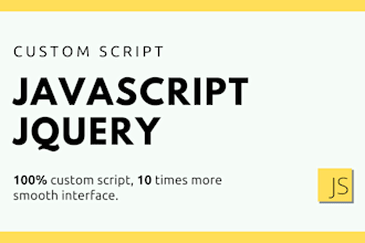 write a custom js, javascript, jquery script