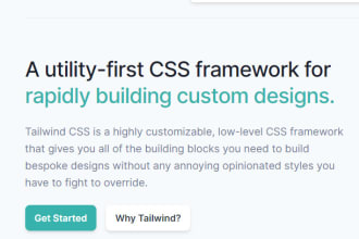 make your website with tailwind css and vue cli