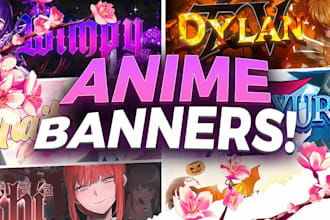 design attractive, eye catchy anime banner, header or profile