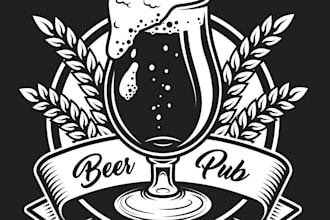 make a creative craft beer logo design