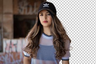 remove sweat marks, remove background, improve the quality of the image