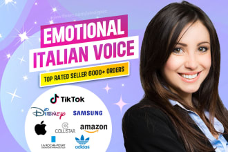 record a professional italian female voice over in 24h