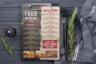 design modern food menu restaurant menu digital menu