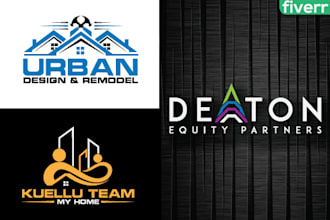 do unique real estate,property,home, construction logo