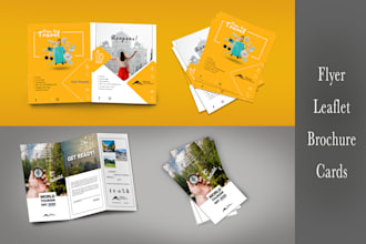 do attractive flyer designs and brochures