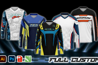 design cool motocross racing shirt or jersey for sublimation