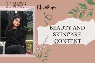 write beauty and skincare blog