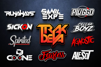 design dj band rock hip hop producer typography or any  business logo