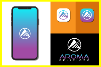 do modern mobile app logo or app icon design