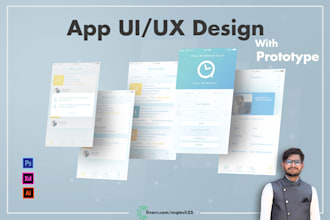 do interactive ui ux design for website, app prototype