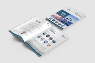 do company profile, proposal design, report design, trifold brochure design