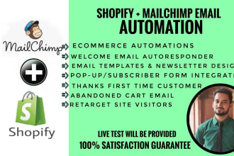 integrate shopify with mailchimp set up email automation popup