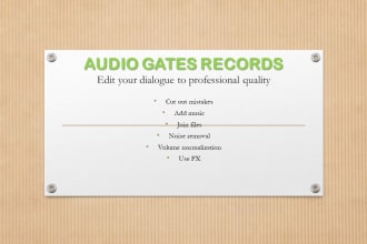 edit and clean your audio dialogue