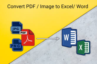 convert pdf to text, image to word, image to excel