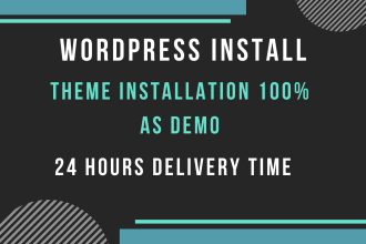 install and setup wordpress theme like demo