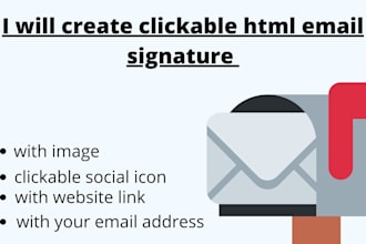 design a professional clickable email signature for you