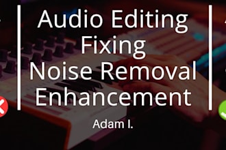 edit audio, fix audio, clean, remove noise and enhance audio