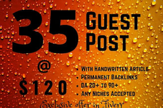 do 35 high quality guest post with permanent back links