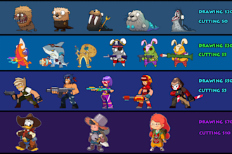 design stylized 2d game characters