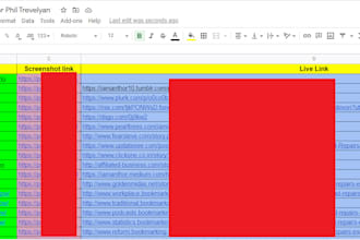 build 250 quality social bookmarking for high da pa sites manually