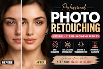 professionally retouch your portraits and headshots