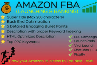 launch, rank amazon fba product with manychat and fb ads