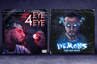 draw evil, fantasy, sad or dark album cover art