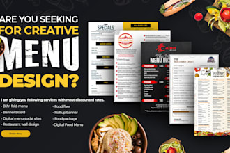 design restaurant menu digital menu modern menu