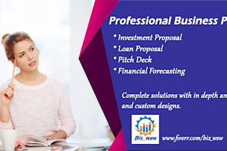 prepare an investor ready business plan or loan proposal