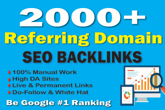 build referring domains SEO backlinks for website ranking