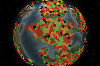 build 3d globe using d3 or webgl