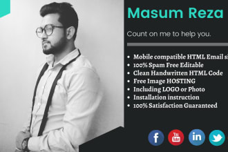 create professional clickable HTML email signature